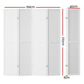 White 4-panel pegboard room divider dimension diagram 164cm wide 170cm tall 40cm panel width and 8cm depth
