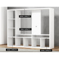 White entertainment unit weight capacity lifestyle showing 40kg 70kg 10kg and 20kg zone labels