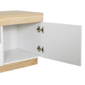 Close-up of white TV unit drawer fully open showing metal ball-bearing runner slide