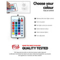24-key RGBW LED remote with SAA Approvals certification aim light control at receiver instructions