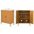 Dimension diagram of yellow two-door locker cabinet: 80cm wide, 40cm deep, 101.5cm tall, interior 75.5cm wide