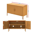 Dimension diagram of yellow metal sideboard cabinet: 100cm wide, 40cm deep, 64cm tall, interior 95cm wide